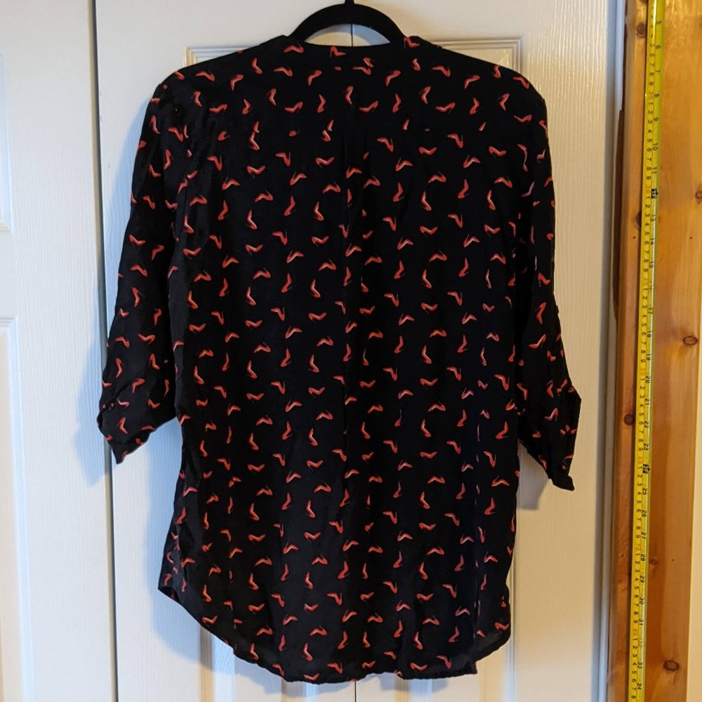 Brody Miles Red Stiletto Blouse sz L